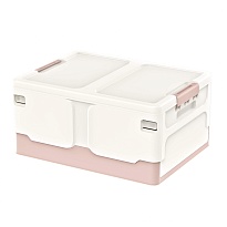 Ящик пластиковый складной белый, дно розовое, 480х360х240 мм в Липецке Ящик пластиковый складной белый, дно розовое, 480х360х240 мм в Липецке