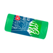 Мешки для мусора 50 л, биоразлагаемые, зеленые, в рулоне 20 шт., ПНД, 9 мкм, 640х540 мм, БИО, МБ2134 (МНБ 50-20ж) в Липецке