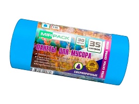 Мешки для мусора 35 л, ароматизированные, синие, в рулоне 30 шт., ПНД, 12 мкм, 640х500 мм, EXTRA, 3530661 в Липецке