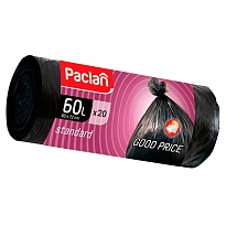 Мешки для мусора 60 л, черные, в рулоне 20 шт., ПНД, 7,4 мкм, 720х600 мм, PACLAN, 600820 в Липецке Мешки для мусора 60 л, черные, в рулоне 20 шт., ПНД, 7,4 мкм, 720х600 мм, PACLAN, 600820 в Липецке