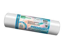 Мешки для мусора 360 л, белые, в рулоне 10 шт., ПВД 65 мкм, 1400х1000 мм, PREMIUM+, 3601015302 в Липецке