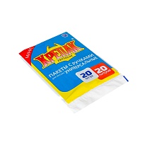 Мешки для мусора 20 л, с ручками, черные, в пачке 20 шт., ПНД, 10 мкм, 550х440 мм, Крепак, 4607075710085 в Липецке Мешки для мусора 20 л, с ручками, черные, в пачке 20 шт., ПНД, 10 мкм, 550х440 мм, Крепак, 4607075710085 в Липецке