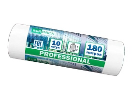 Мешки для мусора 180 л, прозрачные, в рулоне 10 шт., ПВД, 30 мкм, 1100х930 мм, PROFESSIONAL, 180104408 в Липецке Мешки для мусора 180 л, прозрачные, в рулоне 10 шт., ПВД, 30 мкм, 1100х930 мм, PROFESSIONAL, 180104408 в Липецке