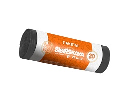 Мешки для мусора 20 л, черные, в рулоне 25 шт., ПНД, 6 мкм, 420х450 мм, SIBIRSKAYA, 101-001 S в Липецке