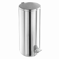 Ведро для мусора с педалью, усиленное, Титан, 30 л, кольцо под мешок, нержавеющая сталь, хром в Липецке Ведро для мусора с педалью, усиленное, Титан, 30 л, кольцо под мешок, нержавеющая сталь, хром в Липецке