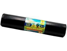 Мешки для мусора 200 л, ароматизированные, черные, в рулоне 10 шт., ПВД, 100 мкм, 1200х800 мм, Добрыня, Dob20010black в Липецке Мешки для мусора 200 л, ароматизированные, черные, в рулоне 10 шт., ПВД, 100 мкм, 1200х800 мм, Добрыня, Dob20010black в Липецке