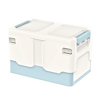 Ящик пластиковый складной белый, дно голубое, 370х240х240 мм в Липецке
