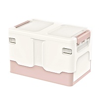 Ящик пластиковый складной белый, дно розовое, 370х240х240 мм в Липецке