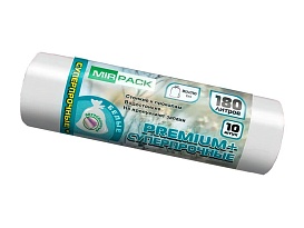 Мешки для мусора 180 л, ароматизированные, белые, в рулоне 10 шт., ПВД, 35 мкм, 1100х930 мм, PREMIUM+, 180105302 в Липецке Мешки для мусора 180 л, ароматизированные, белые, в рулоне 10 шт., ПВД, 35 мкм, 1100х930 мм, PREMIUM+, 180105302 в Липецке