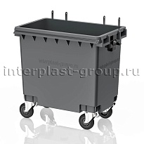 Мусорный контейнер 770 л серый без крышки 770 серый в Липецке