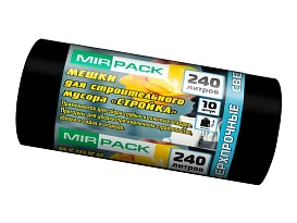 Мешки для мусора 240 л, ароматизированные, черные, в рулоне 10 шт., ПВД 70 мкм, 1300х930 мм, СТРОЙКА, S24010130 в Липецке Мешки для мусора 240 л, ароматизированные, черные, в рулоне 10 шт., ПВД 70 мкм, 1300х930 мм, СТРОЙКА, S24010130 в Липецке