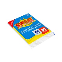 Мешки для мусора 20 л, с ручками, черные, в пачке 20 шт., ПНД, 10 мкм, 550х440 мм, Крепак, 4607075710023 в Липецке