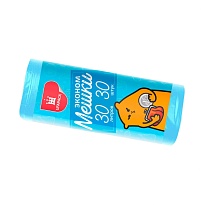Мешки для мусора 30 л, синие, в рулоне 30 шт., ПНД, 5 мкм, 560х480 мм, Эконом, МЭ3841 (ПМ-30-30) в Липецке Мешки для мусора 30 л, синие, в рулоне 30 шт., ПНД, 5 мкм, 560х480 мм, Эконом, МЭ3841 (ПМ-30-30) в Липецке